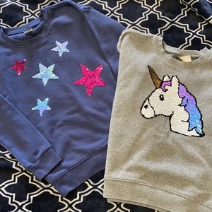 Osh Kosh Bgosh flip sequin sweaters